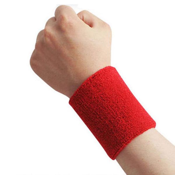 

sport wristband brace wrap bandage gym strap running safety wrist support badminton wrist band, Black;red