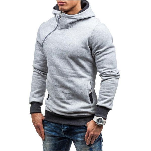 

brand hoodie oblique o-neck zipper solid color hoodies men fashion tracksuit male sweatshirt hoody mens purpose tour harajuku xxl, Black