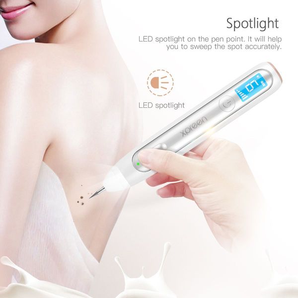 

2019 equipment plasma pen, xpreen lcd laser plasma pen wart remover mole tattoo remover machine skin tag removal spot cleaner, Black