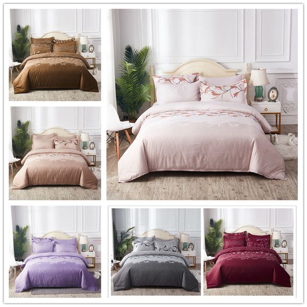 Elegant Flowers Bedding Set Twin Full Queen Size 2 Duvet Cover Set