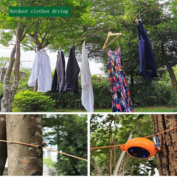 

retractable clothesline travel outdoor clothes drying rope indoor clothesline camp winddproof laundry hanger tool