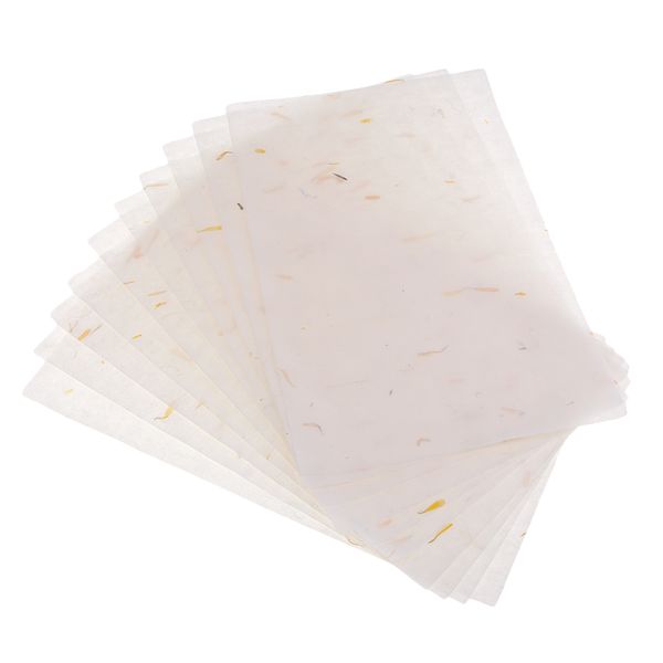 

10pcs handmade rice paper washi paper stationery paper for letters writing cards making crafts stationery, 3 styles