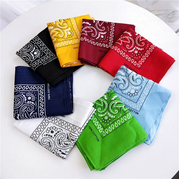 

cotton blend hip hop bandana headwear hair band scarf neck wrist wrap band magic head square scarf 2020 new, Blue;gray