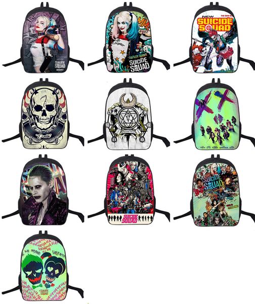 

горячая самоубийство отряд харли квинн рюкзак 16" девочек детей мальчиков сумки дизайнер мешок школы плюшевые