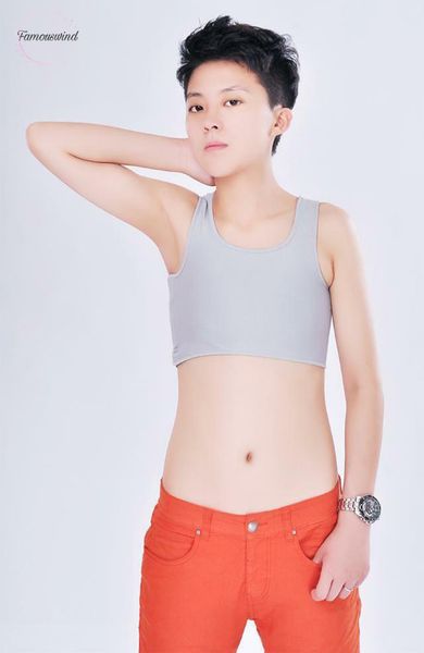 

shaper lesbian us tomboy casual buckle short chest breast vest trans body polyester binder good quality drop shipping, Black;white