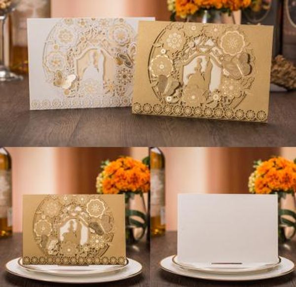 

laser cut bride and groom marriage card wedding invitations cards greeting cards 3d cards postcard event party supplies