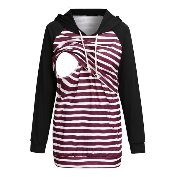 

Nursing Top Women Hoodie Elegant Long Sleeve Casual Loose Autumn T-shirt Feeding Maternity Pregnancy Clothes Plus Size Winter 15
