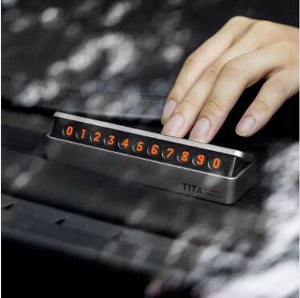 Original Xiaomi youpin Bcase Tita Temporäres Stoppschild, Parkkarte, Auto montiert, versteckte Nummer, Nummernschild, Stereo, zwei 3006718Z3