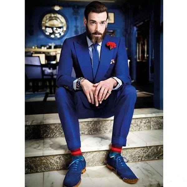 

new peak lapel groomsmen one button groom tuxedos 2 piece men suits wedding/prom man blazer ( jacket+pants+tie) 156, Black;gray