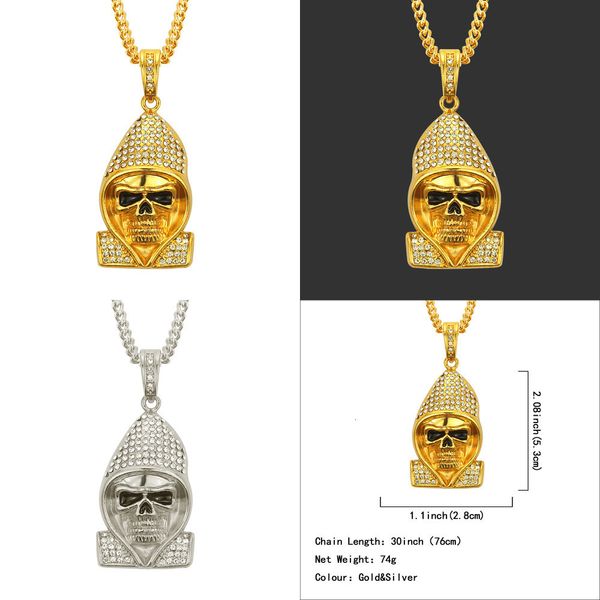 

hip hop diamond pendant exaggeration necklace mens iced out hip hop chain pendants jewelry gold sets designer heart necklace custom pendant, Silver