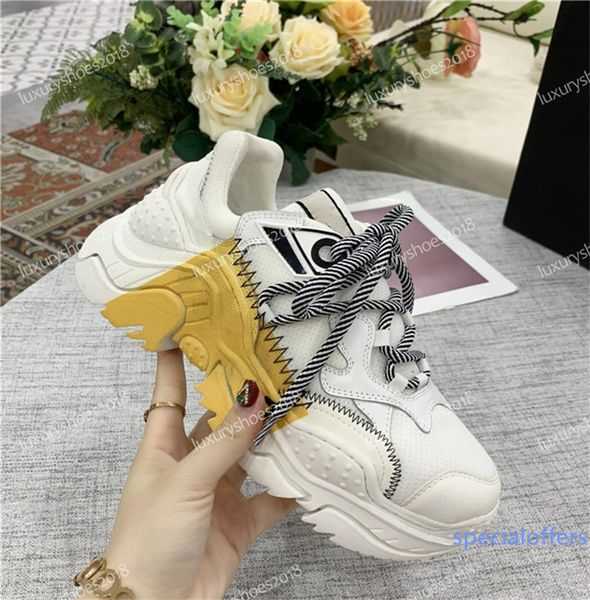 

2019 fashion italy name brand 21 women s casual shoes sneakers luxury designer women rainbow sneakers shoes platform vintage dad chaussures, Black