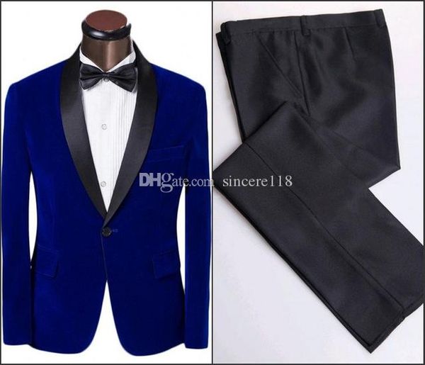

fashionable blue groom tuxedos,handsome slim fit men wedding groomsmen business party prom suits (jacket+pants+tie) w:8498, Black;gray
