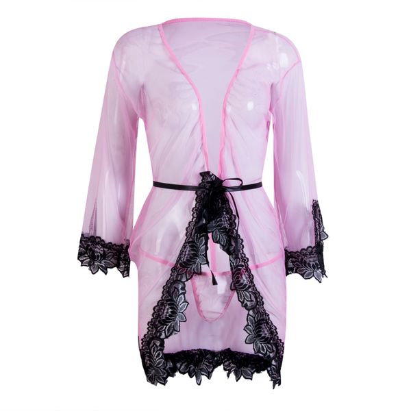 

Women Lace Pink Loose Sexy Lingerie Sleepwear+G-string Lingerie Sexy Hot Erotic Dress Nightwear Sexy Underwear Babydoll S M L