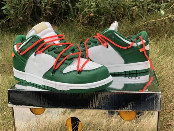 

2020 release off authentic white sb dunk low pine green michigan university red ct0856 -100 ct0856 -600 ct0856 -700 men women casual shoes, Black