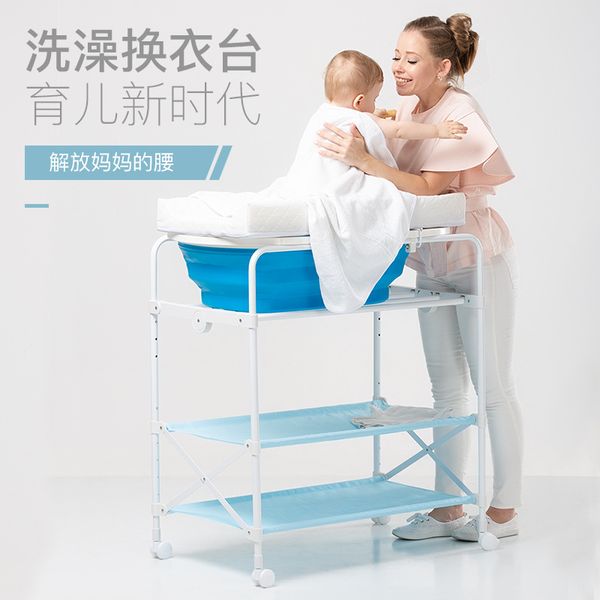 

foldable adjustable high and low baby diaper table bathroom nursing massage touch dressing oem
