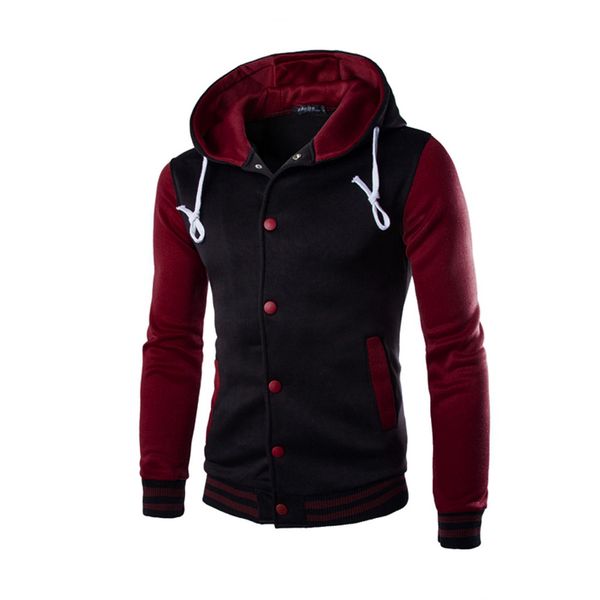 

womail 2019 fashion zipper long sleeve mens casual jackets patchwork pure color jacket cotton pockets outwear coat, Black;brown