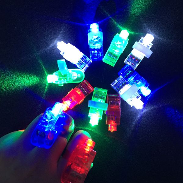 

100pcs led party led finger light shiny neon stick beams led ring luminous toy glow dance shinning festive event party supply