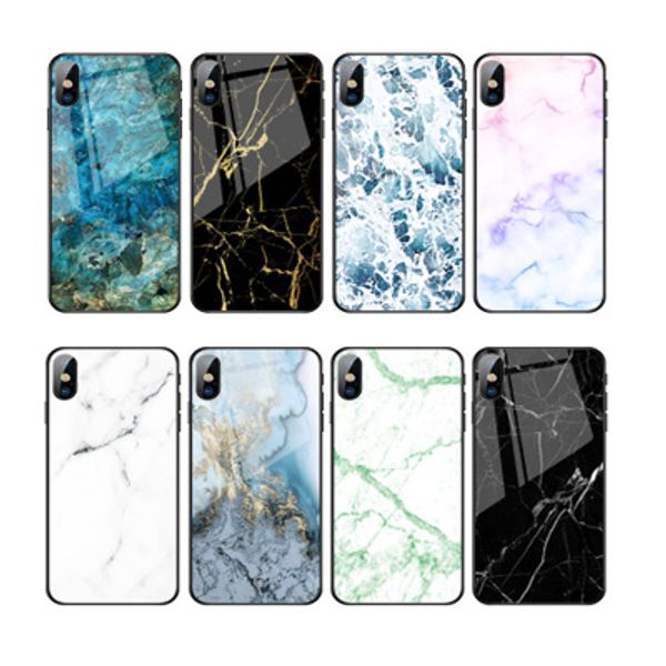 

мода мраморного камень закаленного стекло телефон чехол для iphone 11 pro xs max xr 8 7 6s тп pc full защиты задней крышки