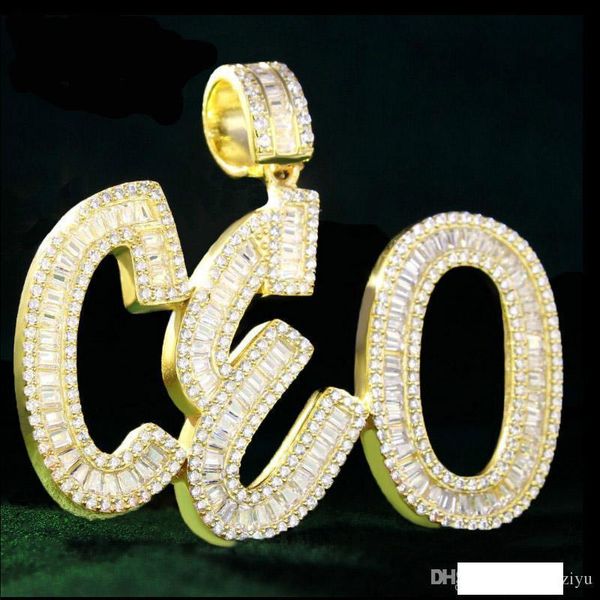 

custom name baguette letters hip hop pendant chain gold silver bling zirconia men's hip hop pendant jewelry with 4mm tennis chain