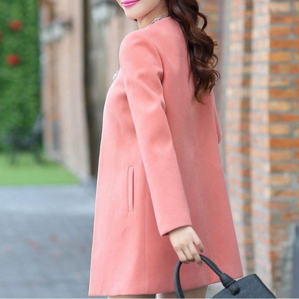

fashion round neck long sleeve women coats loose cardigan 2019 autumn winter slim thin outerwear, Black