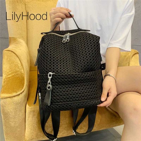 

women summer hollow out backpack bag teenager big capacity casual daily school book knapsack bag lady nylon fabric daypack