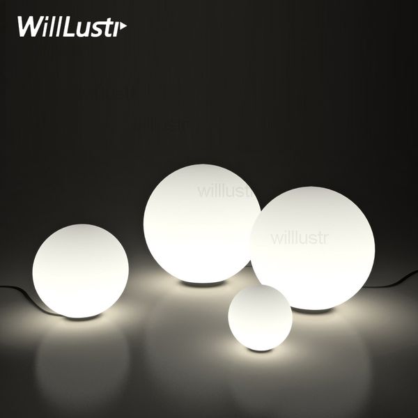 Moderne LED-Tischlampe, runde Kugel, Globus-Beleuchtung, mattierter milchweißer Lampenschirm, Schreibtischleuchte, Glaskugel, Glasdiffusor, Nachttisch-Schlafzimmerlampe