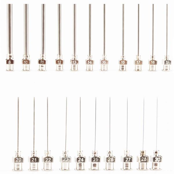 

8g~30g metal stainless steel dispensing needles blunt, 1.5 inches longer length of tubing