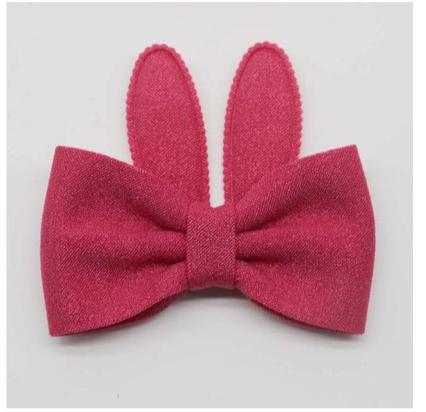 

12color ears kids hairpins for girls easter headwear cute children hairball glitter hair accessories fabric hair clip, Slivery;white