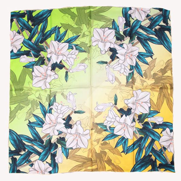 

elegant handmade brand 100%twill silk scarf twic-209512a, Blue;gray