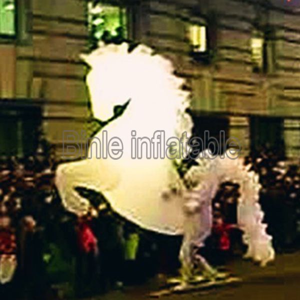 

event performance white giant inflatable horse costume mascot costume for parade