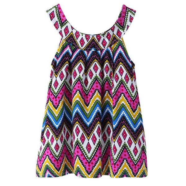 

girls dress summer sleeveless shoulder strap dress toddler baby girls summer sleeveless print clothes princess 1, Red;yellow