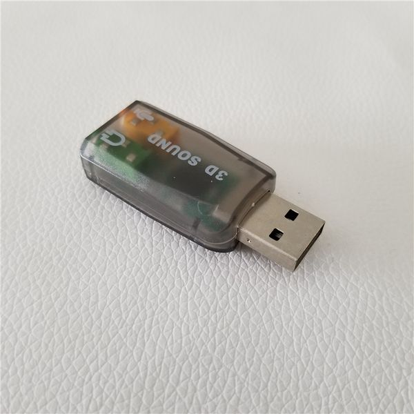 

10pcs/a lot USB 2.0 to 3D 5.1 AUDIO SOUND CARD ADAPTER 3.5 mm mic Virtual 5.1 CH sound track