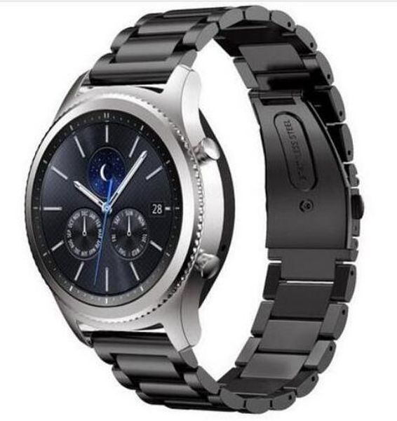 

20mm 22 stainless steel strap huami amazfit bip for samsung gear gear s3 s2 classic frontier watch band galaxy watch 42mm 46mm, Black;brown