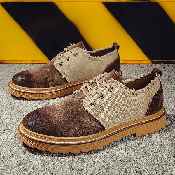 

new cool walking shoe for men vintage working shoes for men low tactical training mens brown black autumn shoes