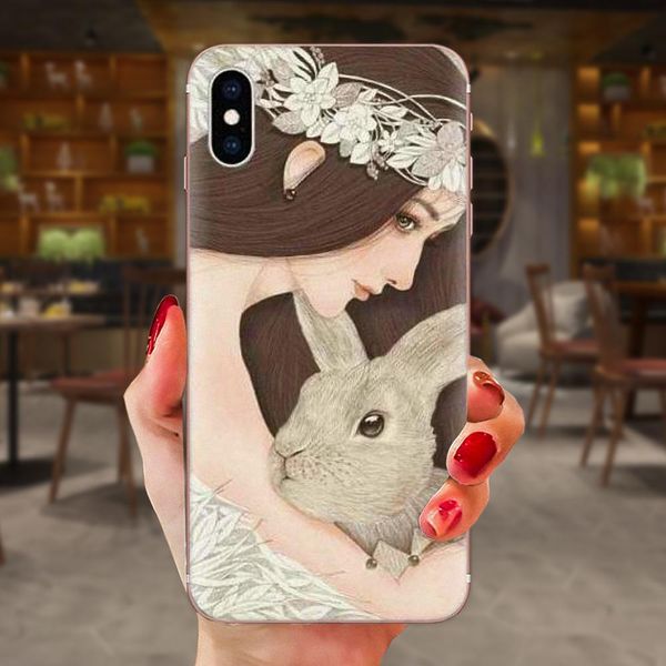 

custom girl and flowers pattern tpu cell case for galaxy note 10 a10e a10s a20s a30s a40s a50s a6s a70s a730 a8s m10s m30s lite plus ufzsp