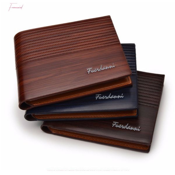 

2019 new vintage men wallet pu leather brand wallet short holder clip credit card money bag portomonee carteria, Red;black