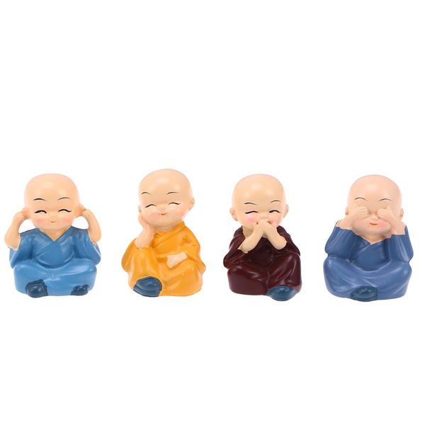 

pack of 4 monk toys car dashboard ornaments desktabledecorations for office bedroom home restaurant living room