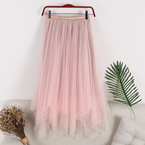 

высотой талии показать тонкие двойной слой марли нерегулярные бюст юбки горького блошница дизентерийная горький блошница дизентерийная юбка, Black