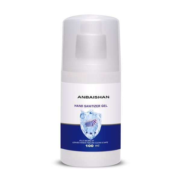 

США Местный сток дезинфицирующее средство для рук 100мл Одноразовые мини ANBAISHAN дезинфицирующее средство для рук Гель Алкоголь Дезинфекция Нет Wash Sanitiser