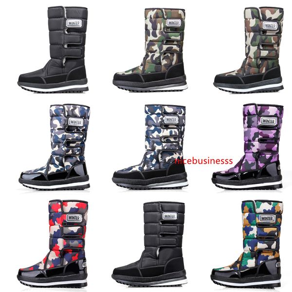 

2020 luxury designer women men boots over the knee thigh high mens snow winter boots waterproof platform booties 36-46