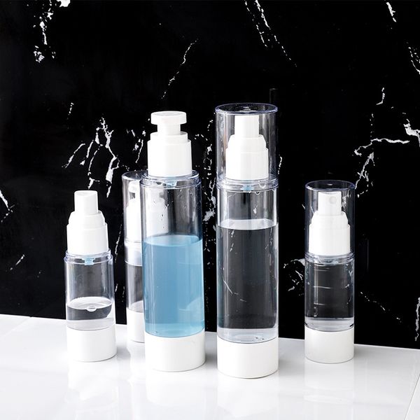 

30ml/50ml/100ml transparent plastic airless bottle vacuum pump refillable lotion bottles empty perfume spray atomizer bottle