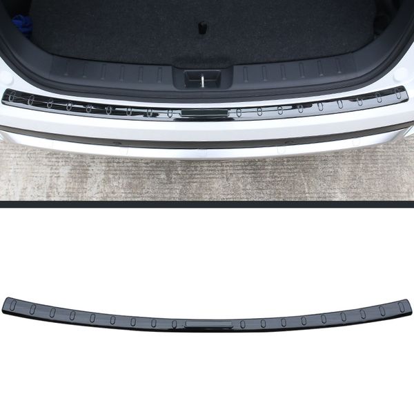 

car styling 1pcs stainless steel black inner or outer rear bumper protector cover trim for mitsubishi eclipse cross 2018 2019