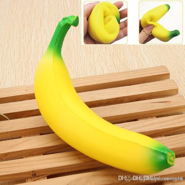 

good squishy banana 18cm yellow squishy super squeeze slow rising kawaii squishies simulation fruit bread kid toy decompression toy 107