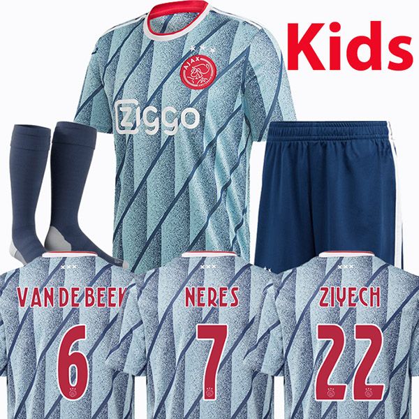 

20 21 дети аякса футбол джерси ziyech дома ноури футбол рубашка van de beek camiseta ребенок 2020 2021 аякс амстердам майо-де-футовый schøne, Black