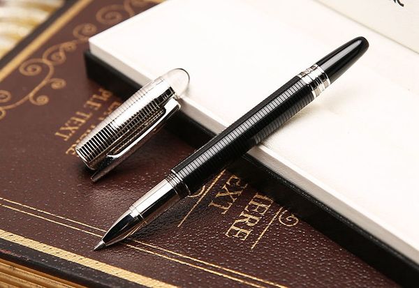 

Wholesale Promotion - High quality Black Resin Roller ball pen Ballpoint pen Fountain pens School office Supply with MB Brands Serial Number