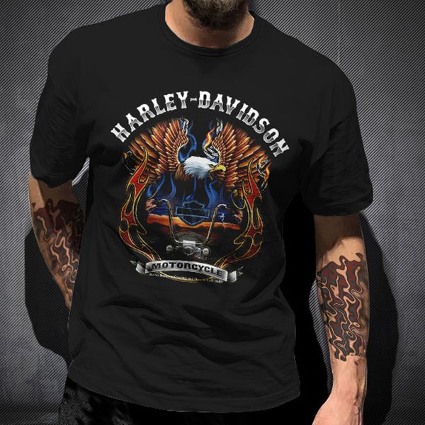 

20SS мода лето мужская футболка O воротник с коротким рукавом Harley shirt футболка с принтом футболка уличная мужская одежда