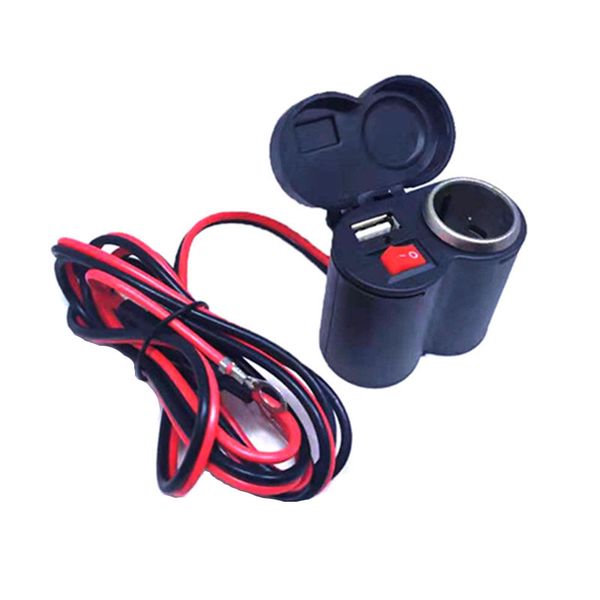 

wholesale motorcycle cigarette lighter 12v24v cigarette lighter socket usb mobile phone charger waterproof retrofit accessories