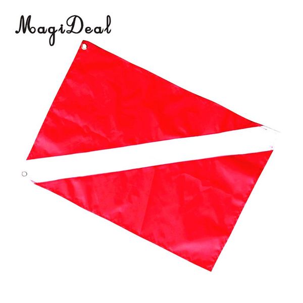 

magideal heavy duty performance red & white polyester diver down flag scuba diving flag kayak boat safety signal 50x35 cm