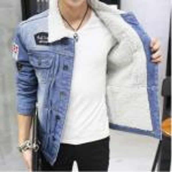 

2019 men thick jeans jacket us size, Black;brown