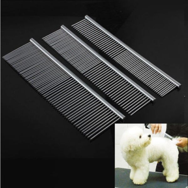 

dog grooming useful pet cat metal double row teeth brush hair comb rake tool